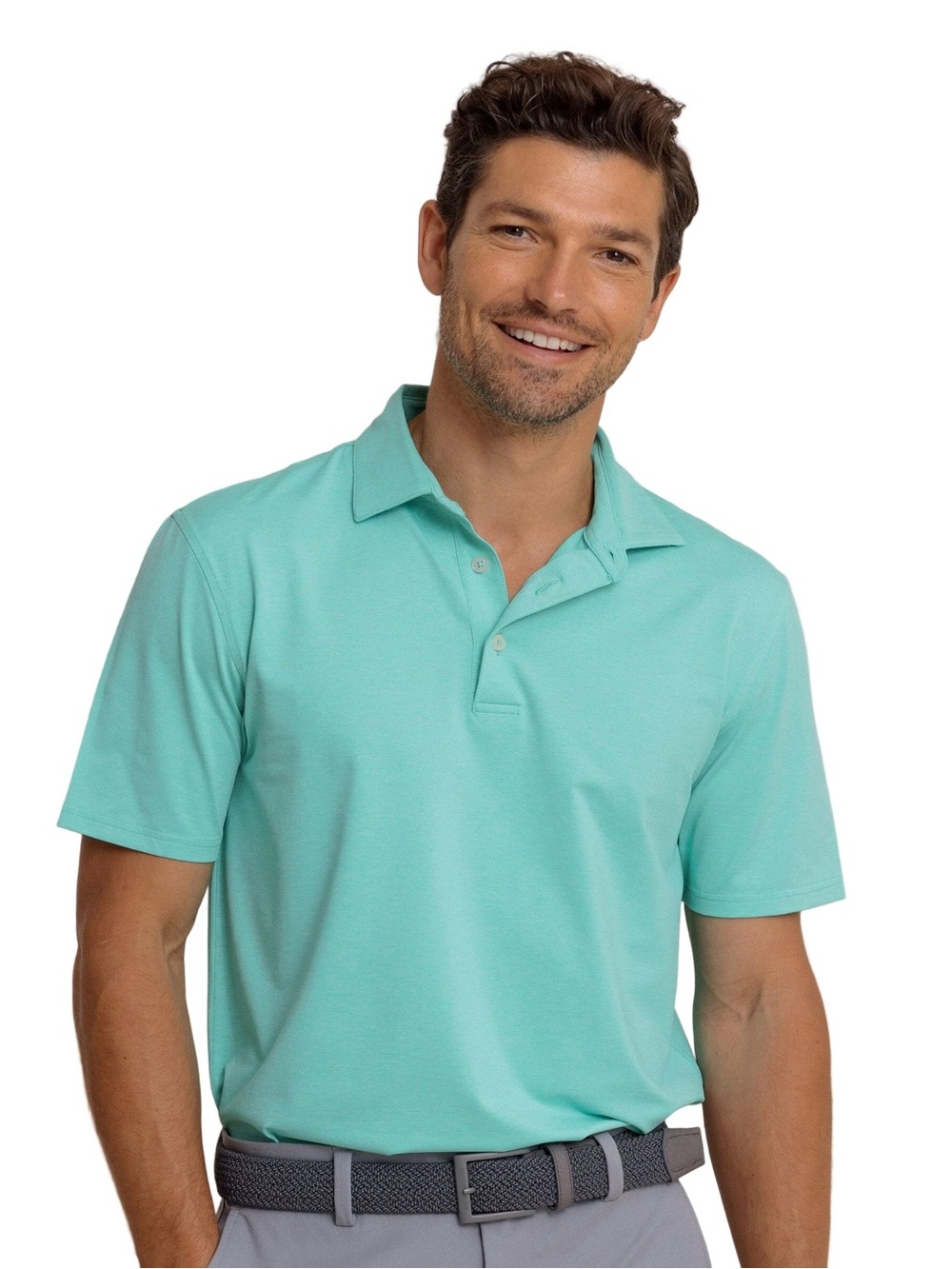 Southern Tide XXL brreeze Performance Polo in #10348 Heather Turtle Green